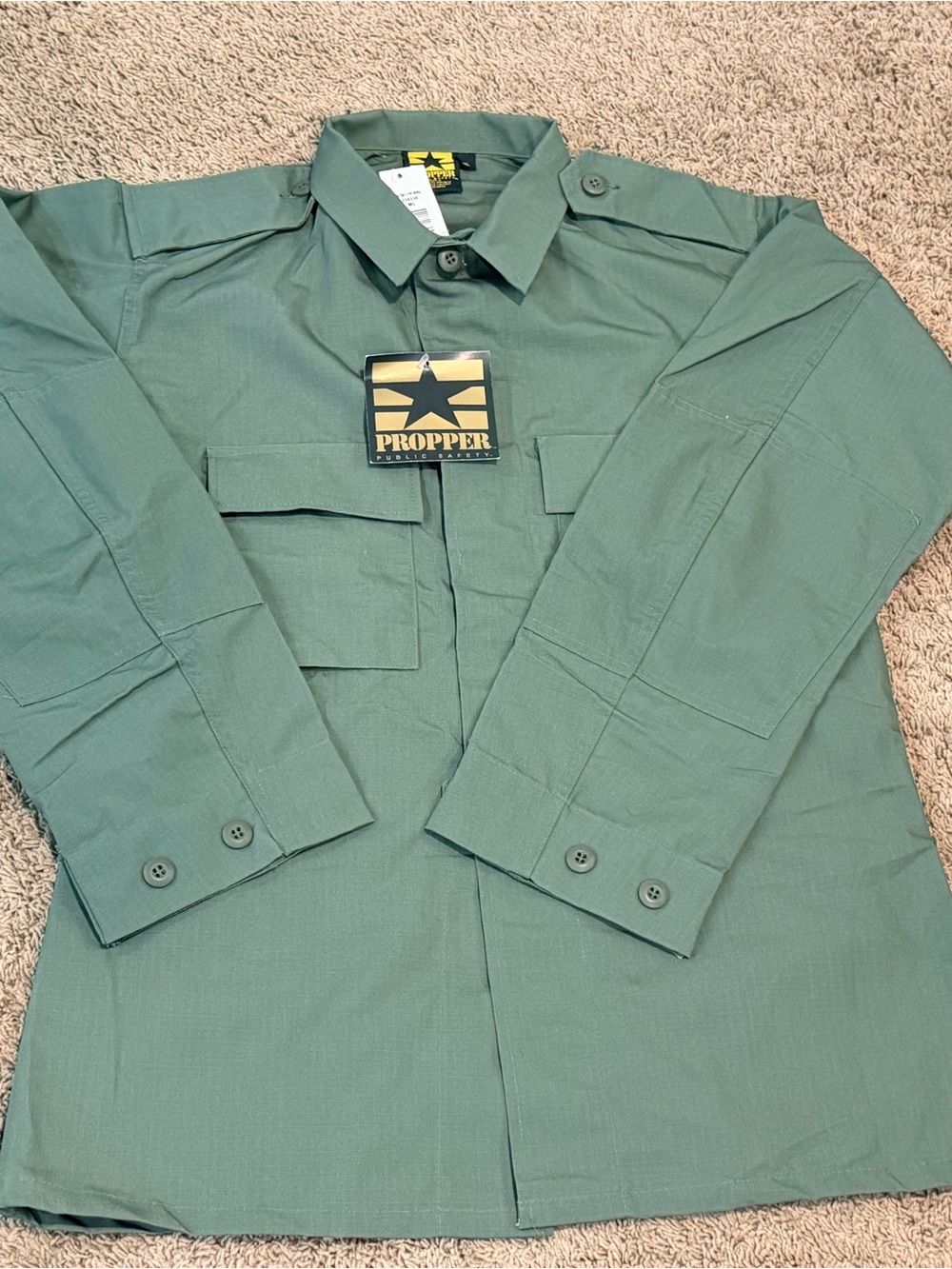 Propper BDU Coat Sz Medium Long Olive Tactical Shirt Pockets Ripstop F545238330
